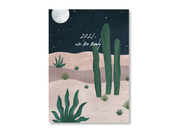 Art Print Poster - Desert Nightfall (Customisable Text)