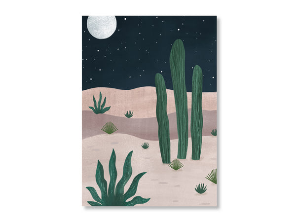 Art Print Poster - Desert Nightfall (Customisable Text)