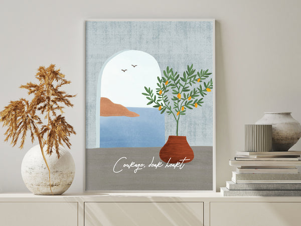Art Print Poster - Summer's Hope (Customisable Text)