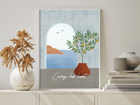 Art Print Poster - Summer's Hope (Customisable Text)