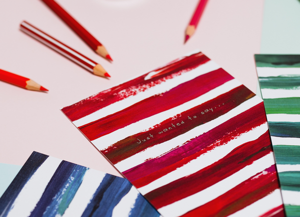 Brushstrokes in Scarlet